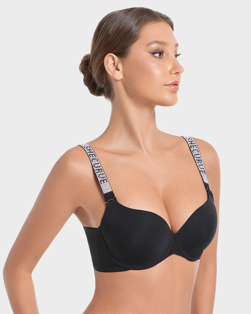 Deep V Push-Up Underwire Bra