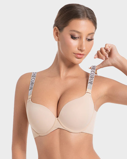 Deep V Push-Up Underwire Bra